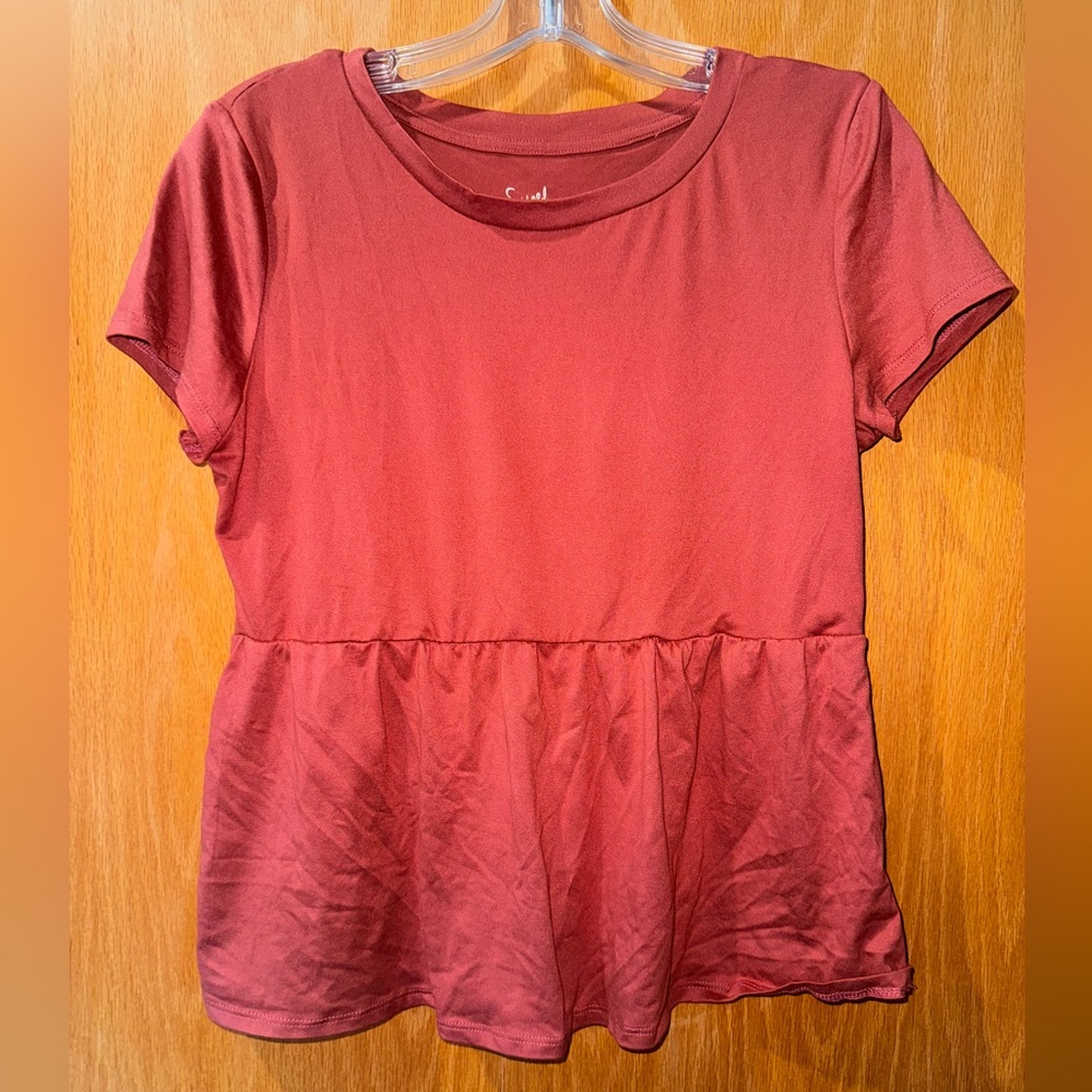 Pink Rose Short Sleeve Mauve Top